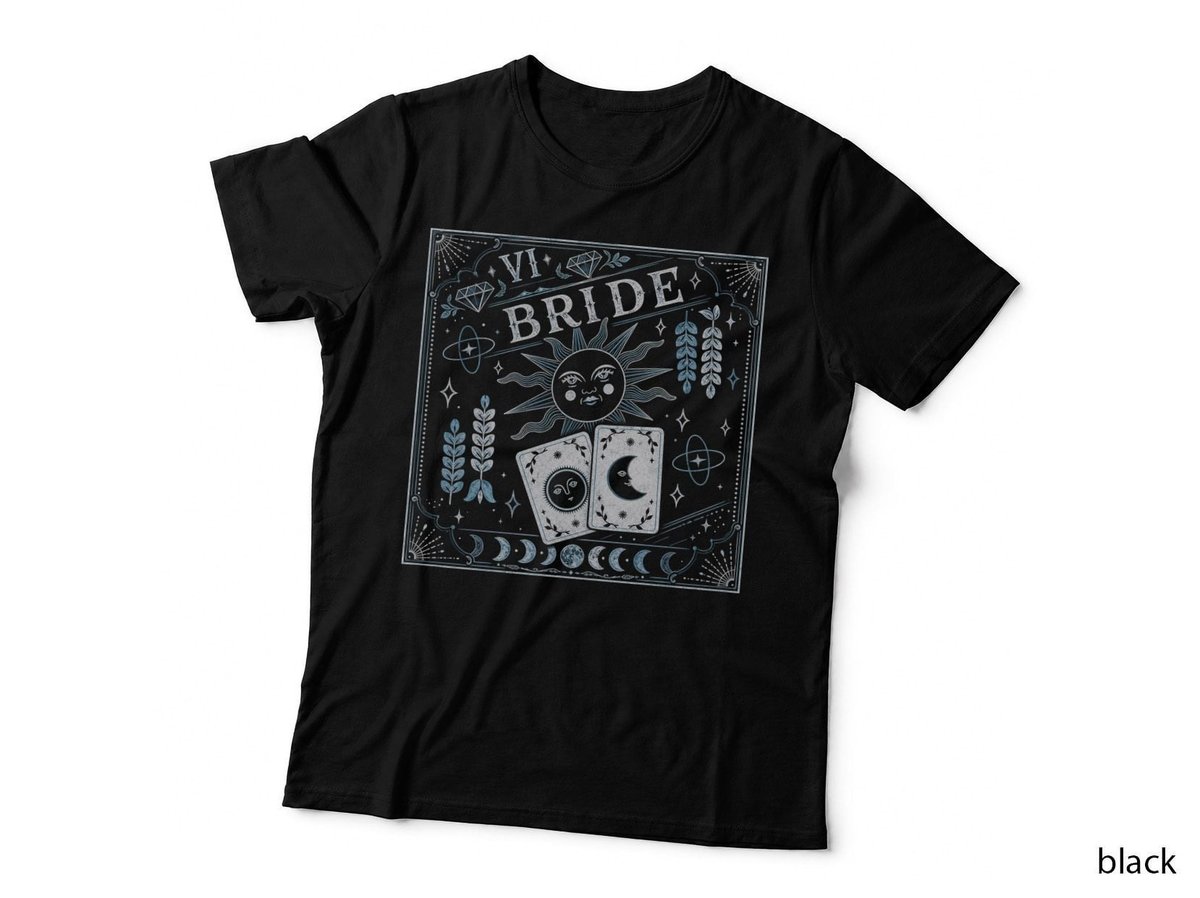 The Bride Tarot Card Sun Witchy Celestial Hen Party Wedding T-Shirt Hoodie