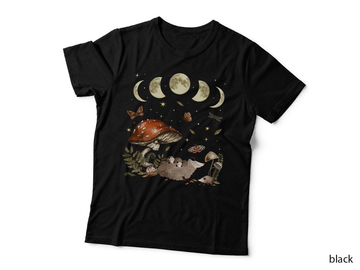 Possum Opossum Lover Owner Cottagecore Goblincore Mushroom T-Shirt