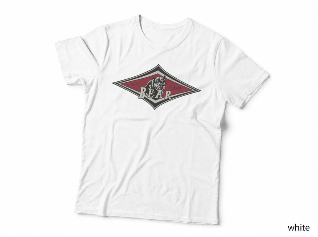 Bear Surfboards T-Shirt, Retro Surf Culture, Surfboard Enthusiast