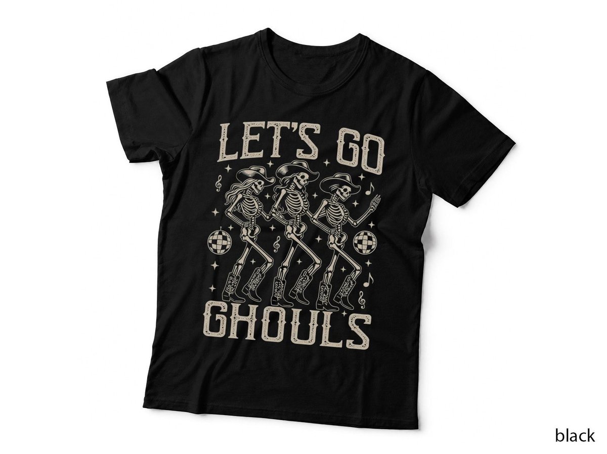 Let's Go Ghouls Skeleton Cowgirls Halloween Western Disco T-Shirt Hoodie Gift