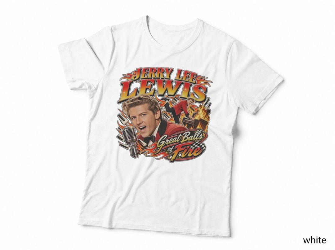 Jerry Lee Lewis Great Balls Of Fire Piano Rockabilly 1950s T-Shirt Hoodie Music