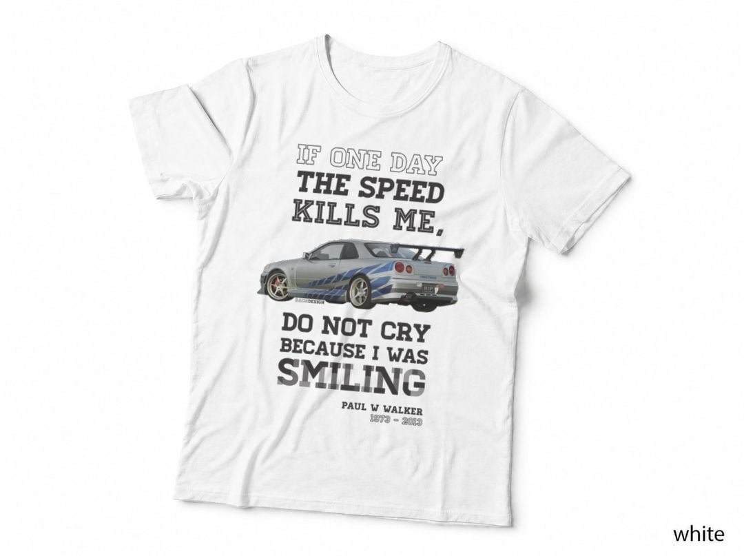 Paul Walker Tribute GTR - Halftone T-Shirt