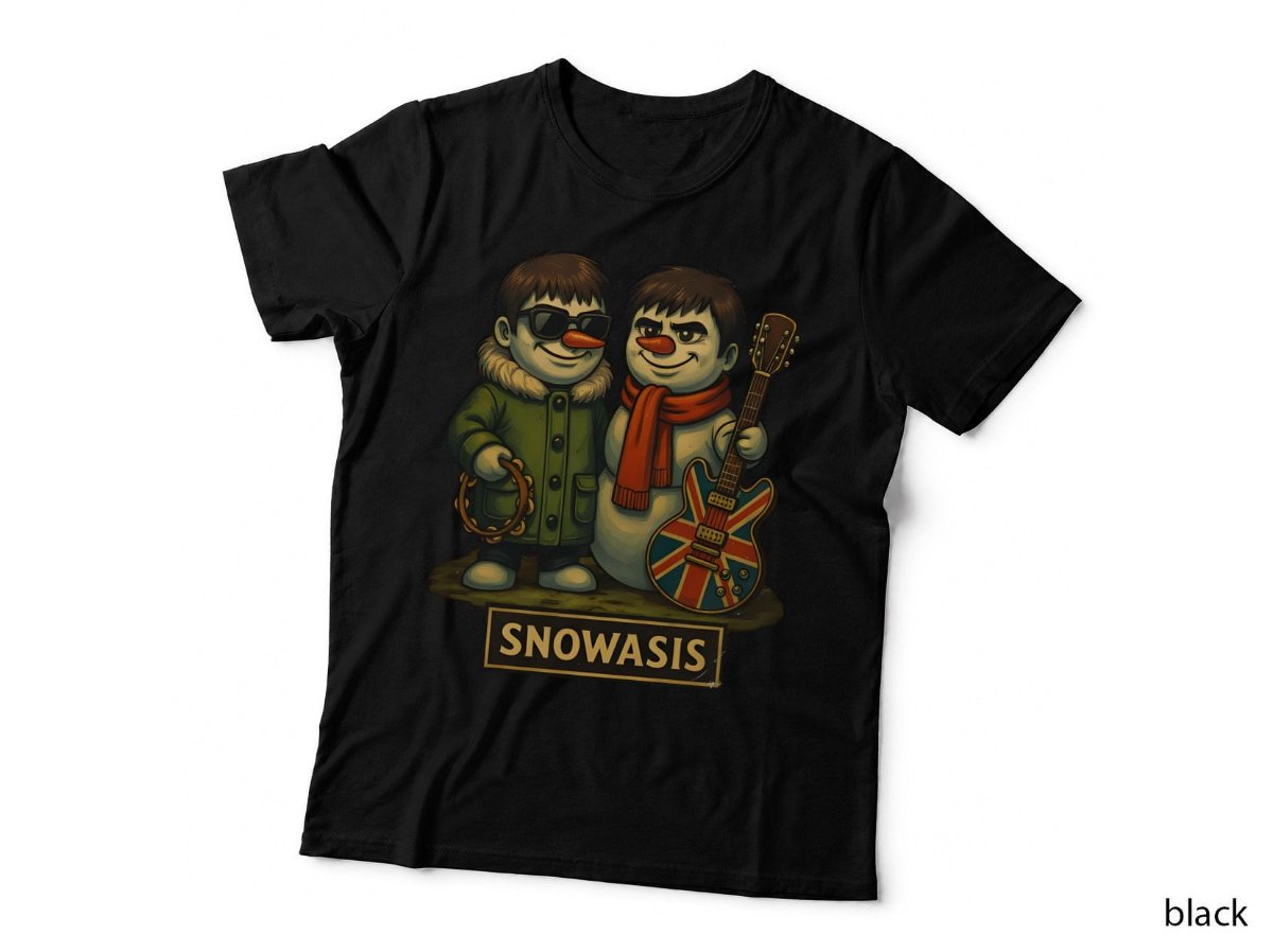Snowasis Snowmen Band T-Shirt, Funny Christmas Jumper Britpop Xmas Hoodie