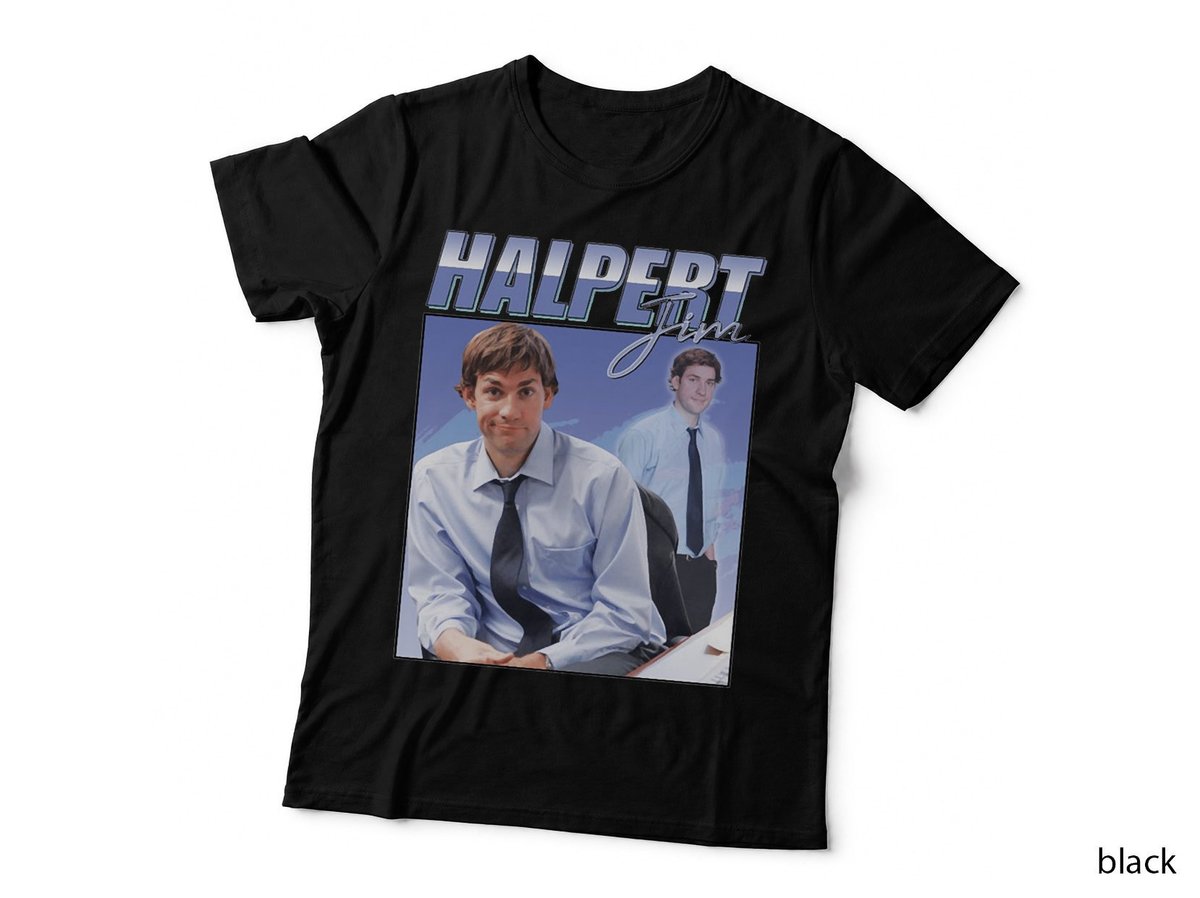 Jim Halpert Office Humor T-Shirt, Retro 80s TV Show, Office Humor Style