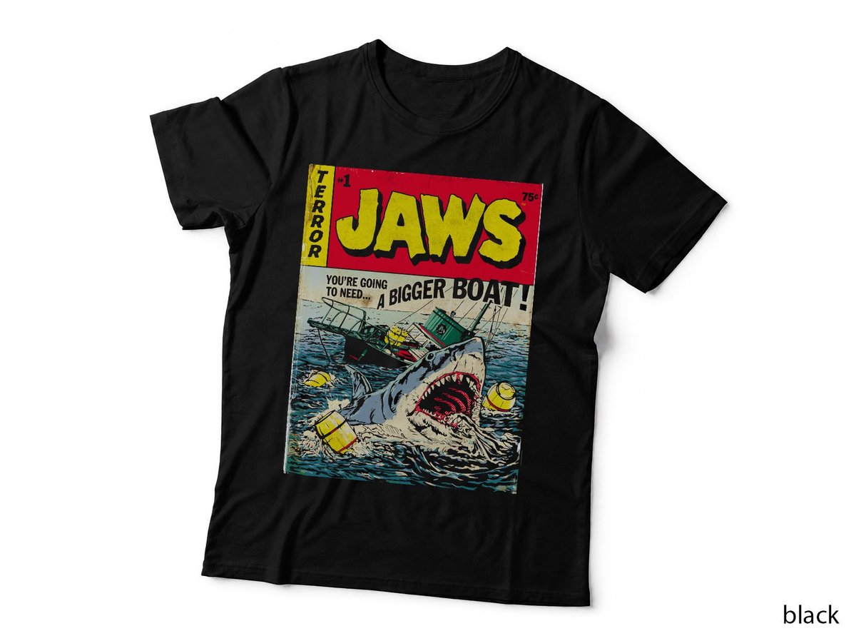 Jaws Horror Comic Cover T-Shirt, Vintage Horror, Retro Nostalgia