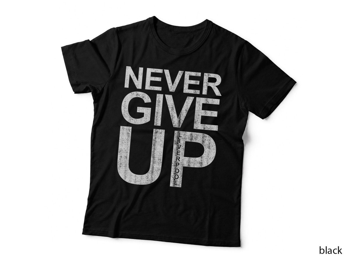 Never Give Up Ynwa Football Shirt, Motivational Slogan, Fan Supporter Design