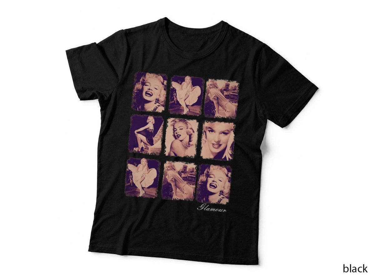 Glamour Marilyn T-Shirt, Vintage Hollywood Icon, Retro Glam Style