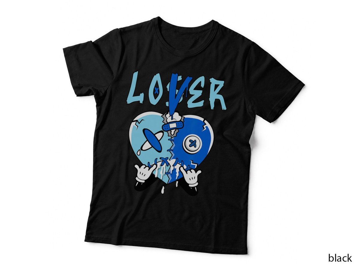 Loser Lover Heart Dripping Dunk Low Argon Matching T-Shirt