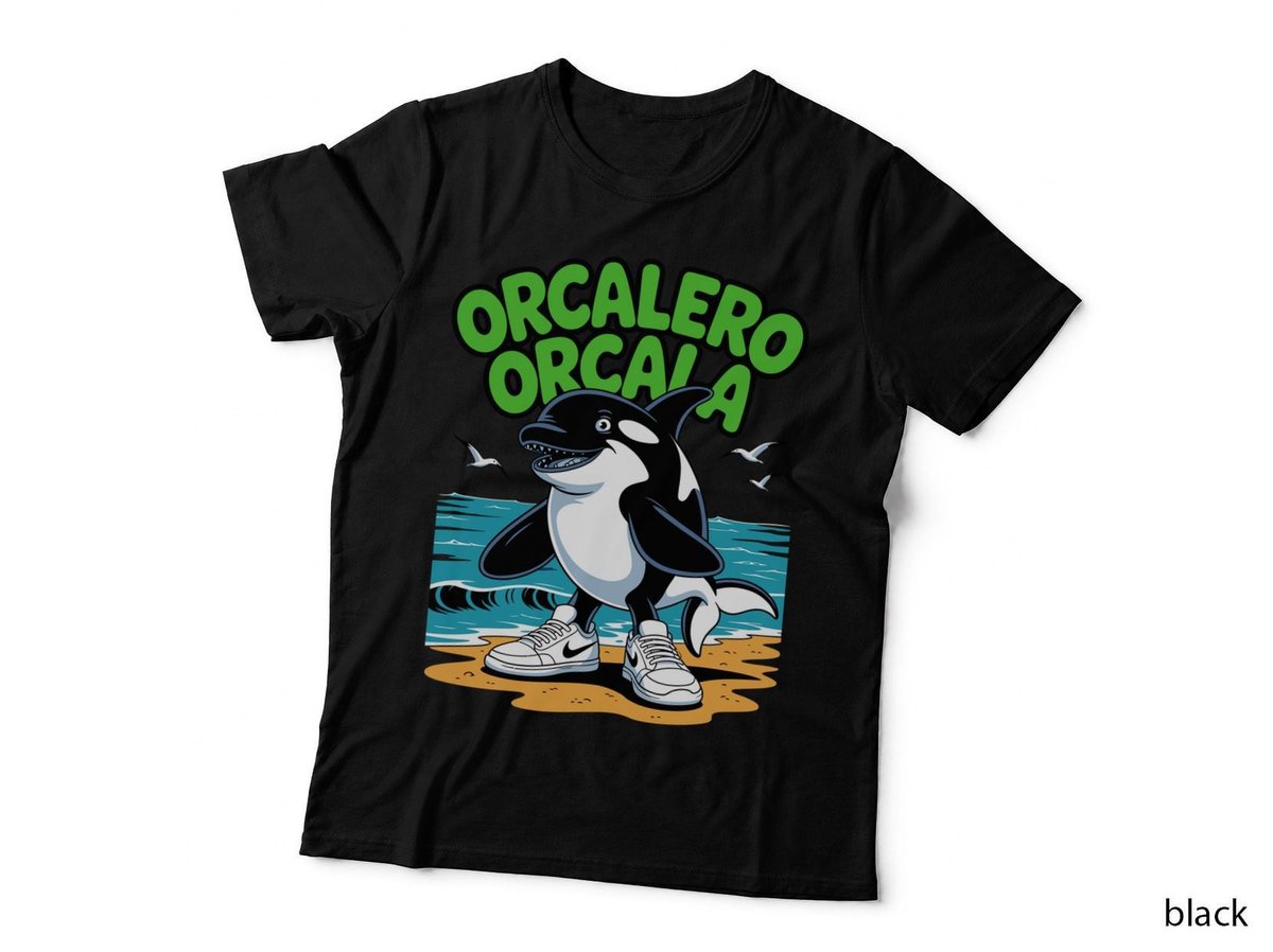 Orca Whale Beach Meme T-Shirt, Funny Animal Print, Trendy Beachwear
