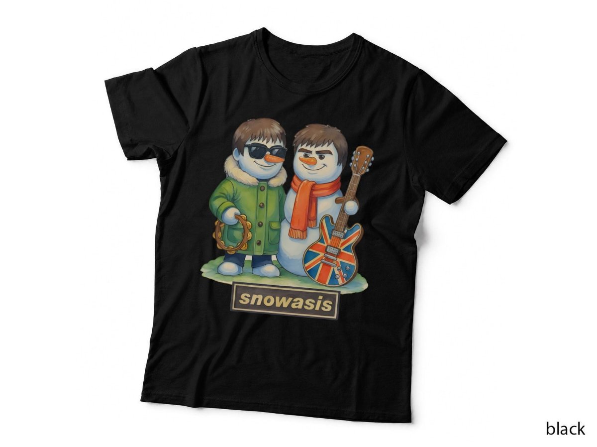 Snowasis Hand Drawn T-Shirt, Funny Rock Band Christmas Jumper Xmas Hoodie