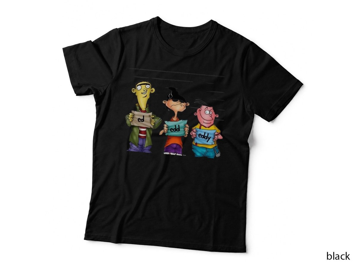 Ed Edd N Eddy T-Shirt, Retro Cartoon Nostalgia, 90s TV Show Mugshot
