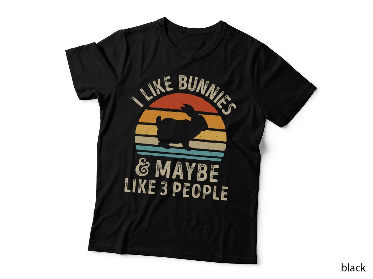 Like Bunnies And Maybe Like 3 People Bunny Rabbit Retro Men T-Shirt