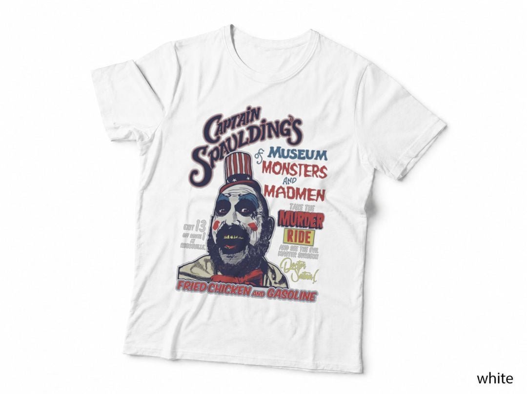 Captain Spaulding's Museum of Monsters T-Shirt, Retro Horror Art