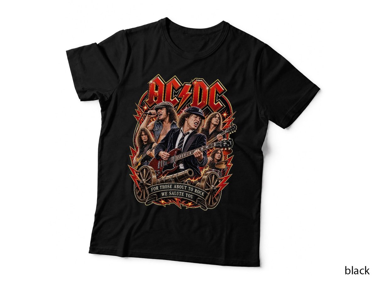 AC DC High Voltage Vintage 70s Hard Rock Retro Concert T-Shirt