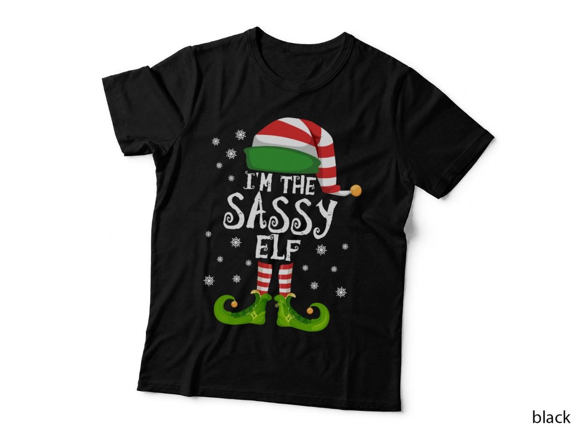 Sassy Elf Family Christmas 2025 Matching T-Shirt, Festive Xmas Family Hoodie