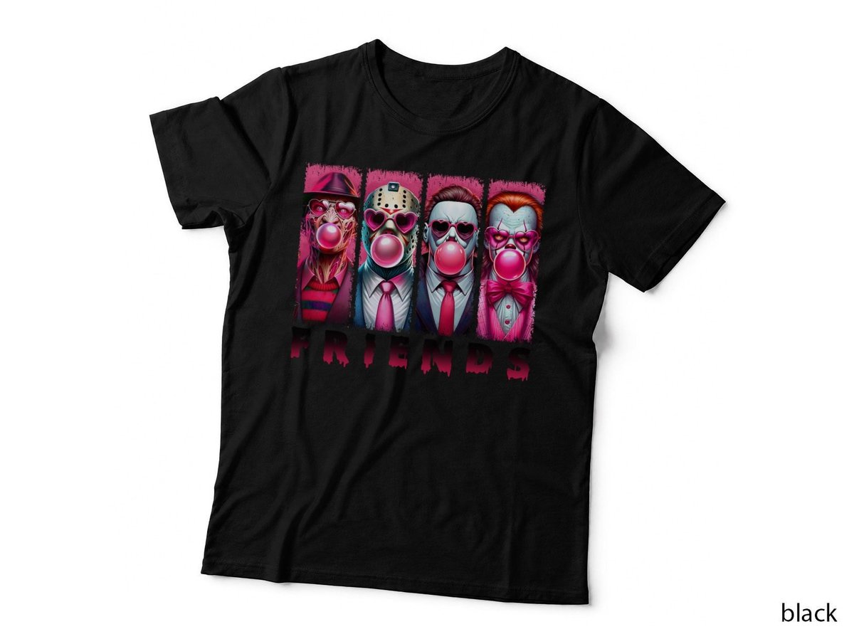 Horror Characters Bubblegum T-Shirt, Halloween Costume