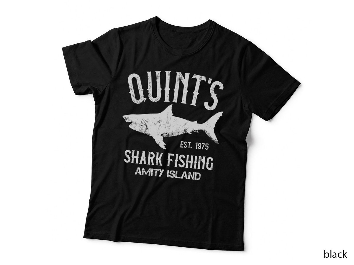 Jaws Movie,Retro 80s Sci-Fi Horror T-Shirt, 1980s Movie Poster Print