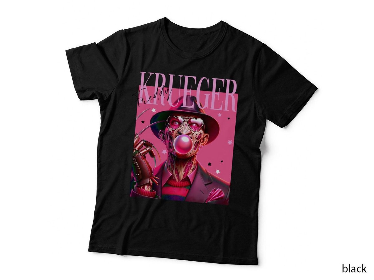 Freddy Krueger Bubblegum T-Shirt, Horror Iconic Art