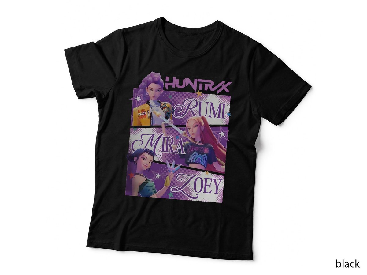 Huntrix Shirt, Demon Hunters, Rumi, Zoey, Mira, Super Girls Saja