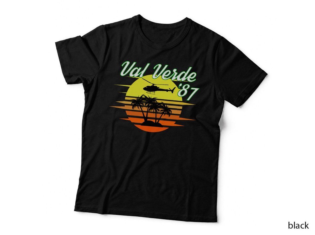 Val Verde '87 T-Shirt, 1980s Military Style, Retro War Print