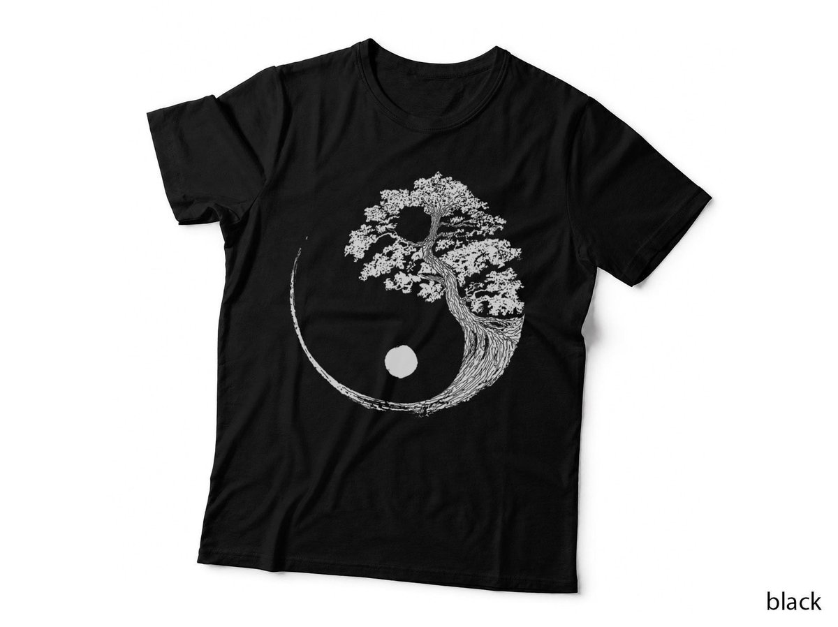 Yin Yang Bonsai Tree Japanese Buddhist Zen T-Shirt