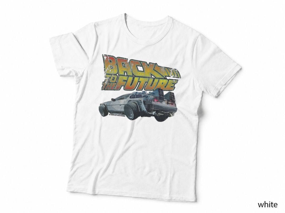 Back To The Future T-Shirt, DeLorean 80s Movie Art, Retro Film Fan