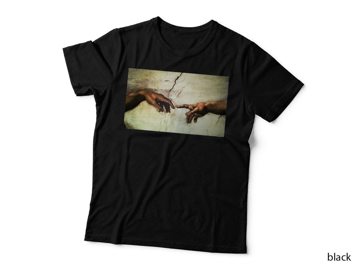 MichelAngelo - creation of Adam - vintage art T-Shirt