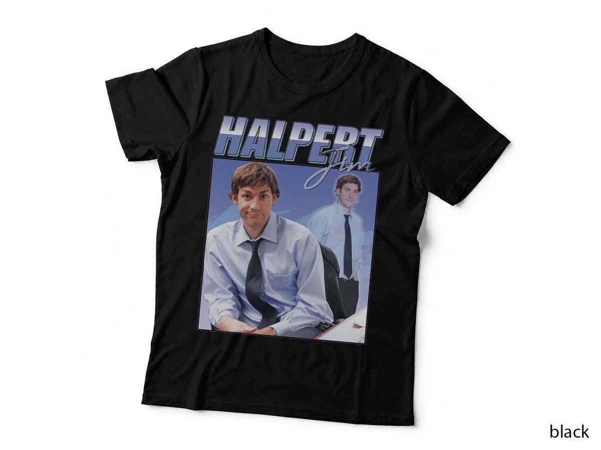 Jim Halpert Office Humor T-Shirt, Retro 80s TV Show, Office Humor Style