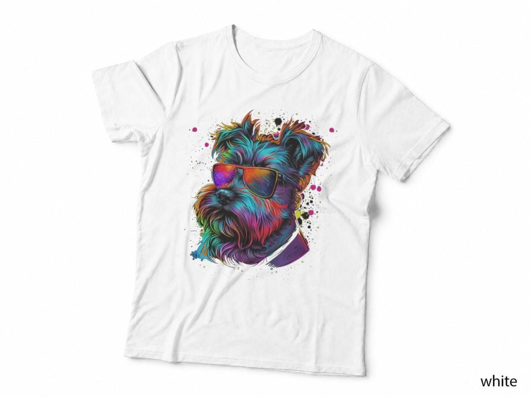 Pop Art Miniature Schnauzer Dog Animal Lovers Keeper Owner T-Shirt