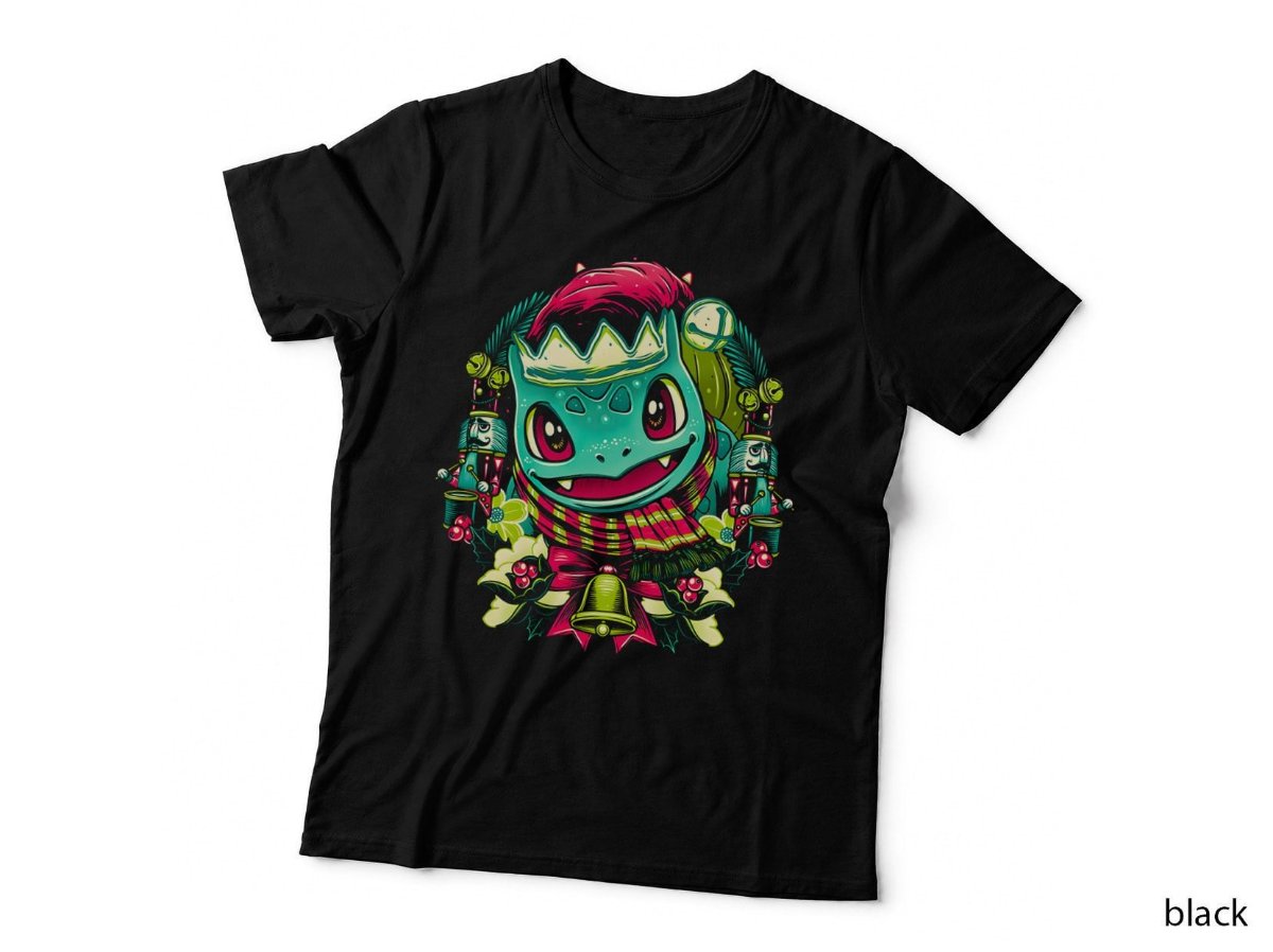Xmas Bulbasaur T-Shirt, Christmas Amphibian Festive Kids Gift Hoodie