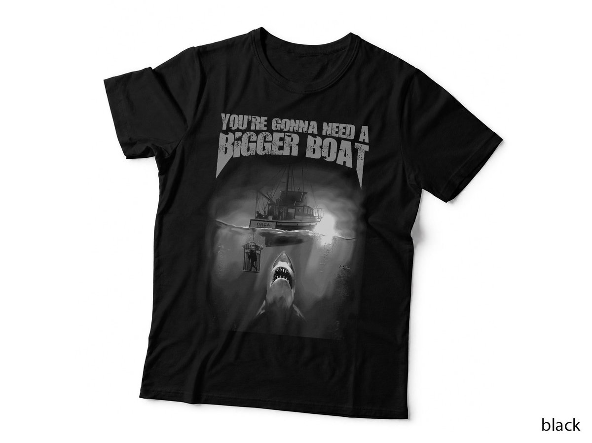 Jaws You're Gonna Need A Bigger Boat T-Shirt, 80s Horror Movie, Shark Classic