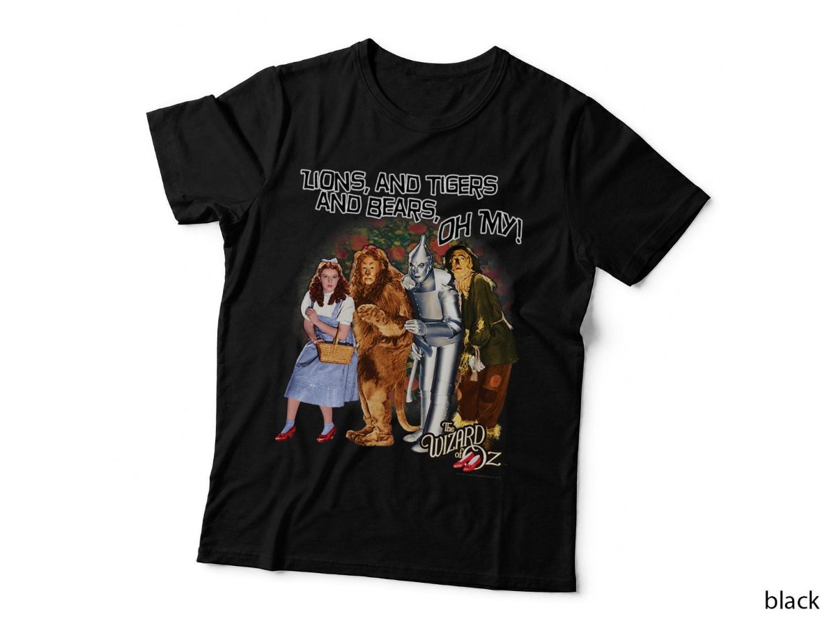 Wizard of Oz Lions Tigers and Bears Oh My T-Shirt, Cast Photo Movie Hoodie