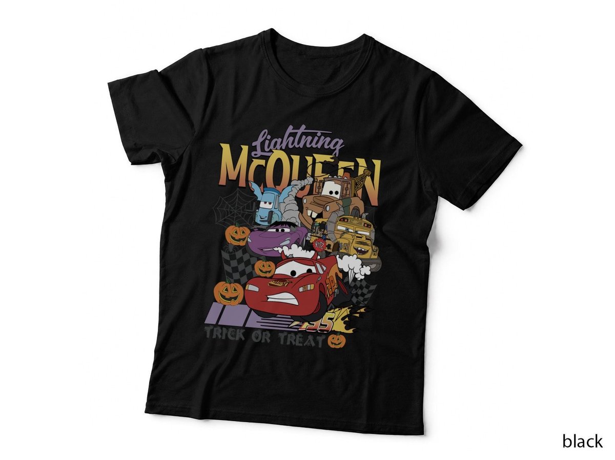 Lightning McQueen Trick or Treat T-Shirt, Halloween Cars Theme