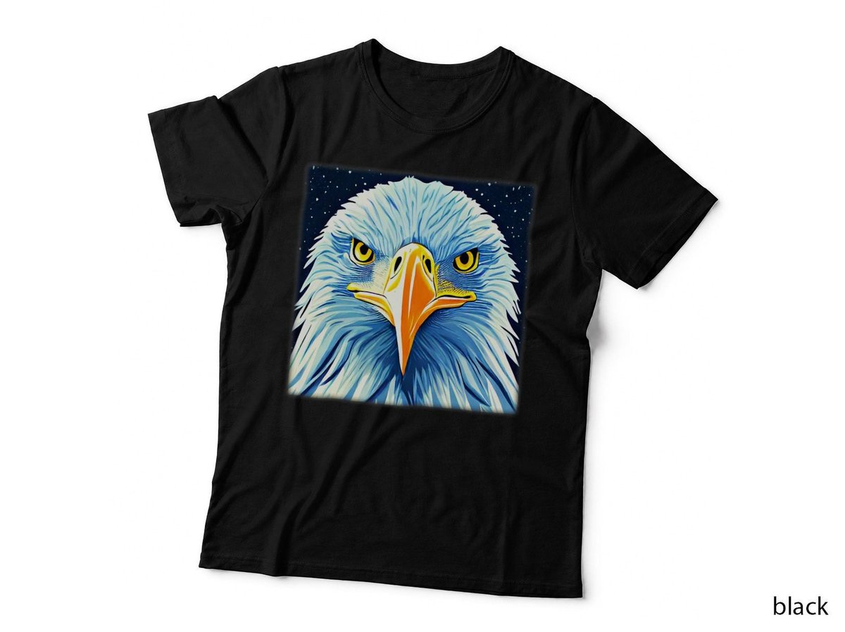 Bald Eagle by night american animal graphic bird art motif T-Shirt