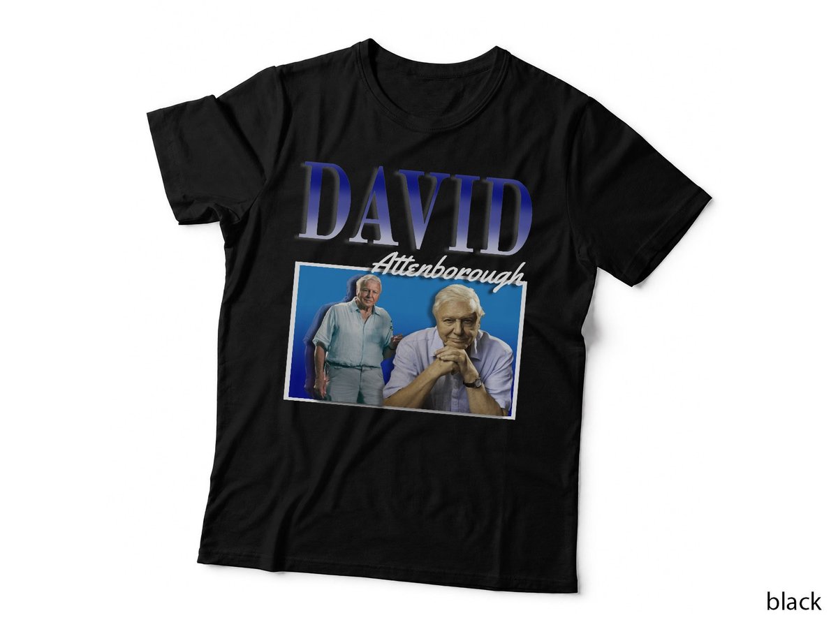 David Attenborough T-Shirt, Vintage 90s Retro Homage, Nature Fan