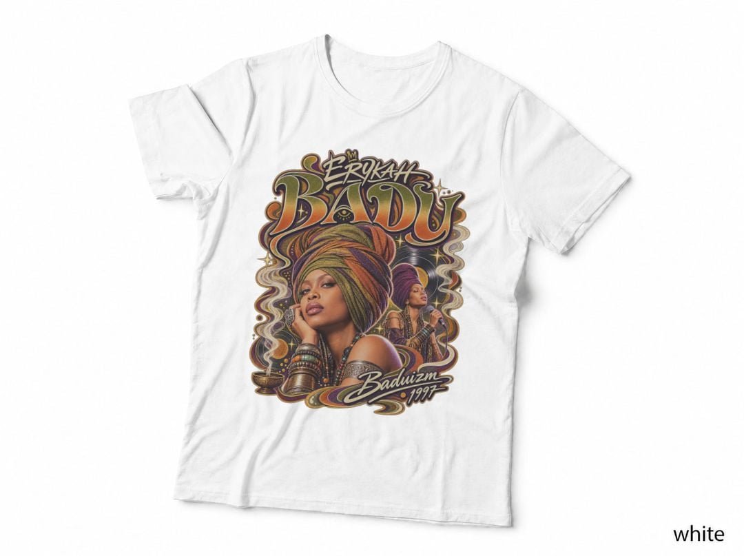 Erykah Badu Baduizm 1997 Neo Soul R&B Singer Psychedelic T-Shirt Hoodie Music