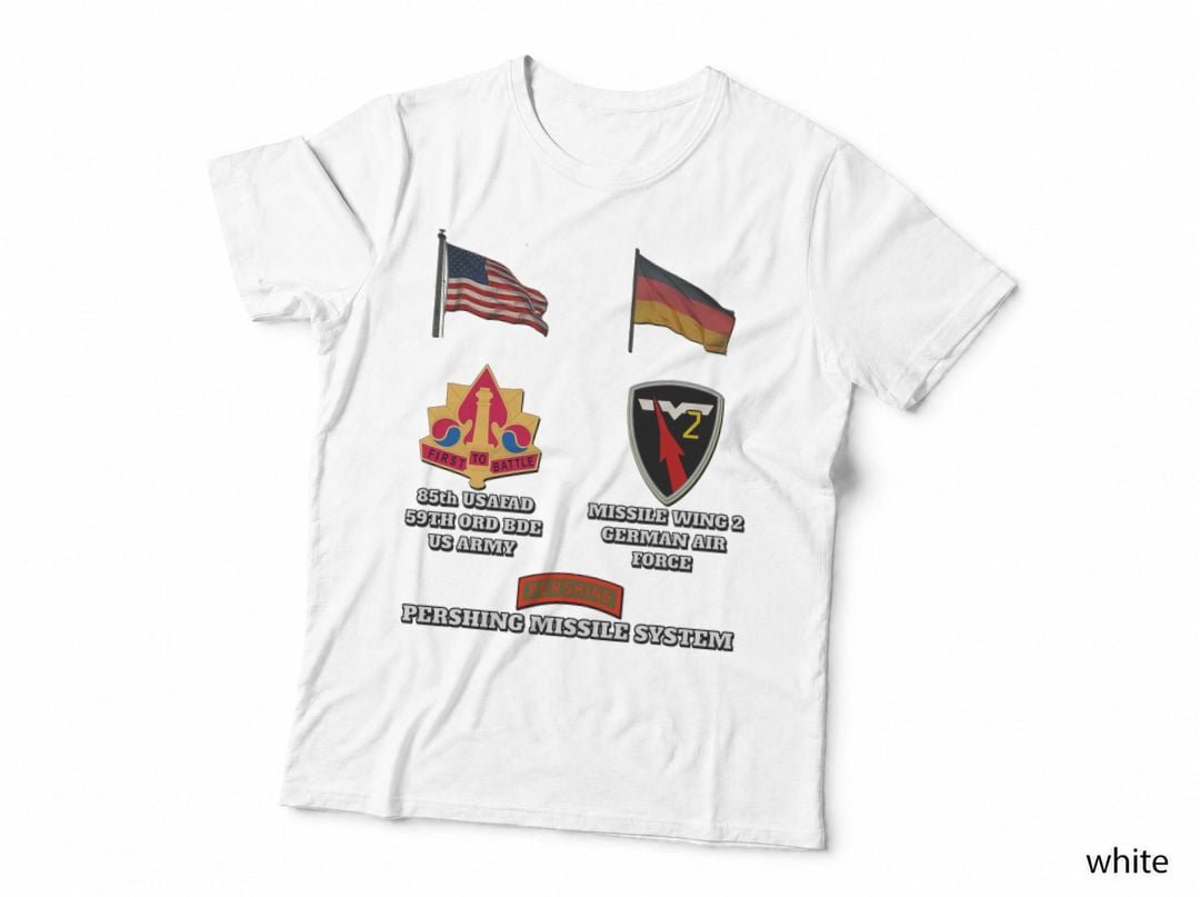 85th USAFAD w 5th USAAG DUI and Missile Wing 2 Dark T-Shirt