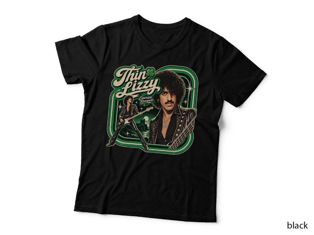Thin Lizzy Vintage Rock T-Shirt, Irish Hard Rock Bass Concert Band Hoodie