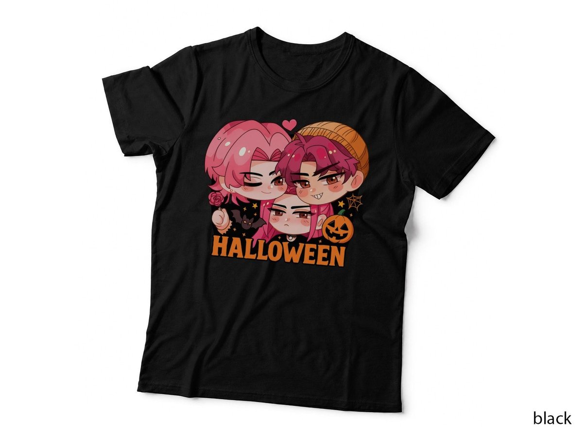Halloween Chibi Characters T-Shirt, Spooky Costume Party