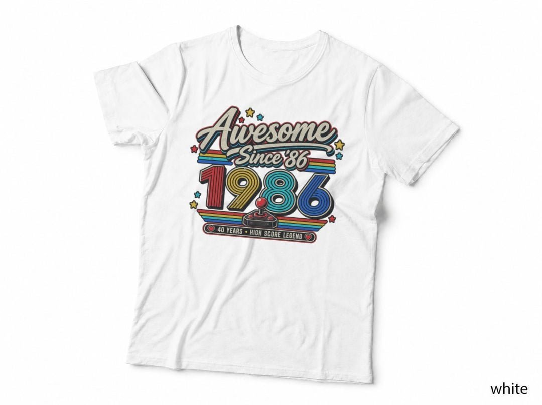 40th Birthday Arcade Gamer 1986 High Score Legend T-Shirt Hoodie Vintage Gift