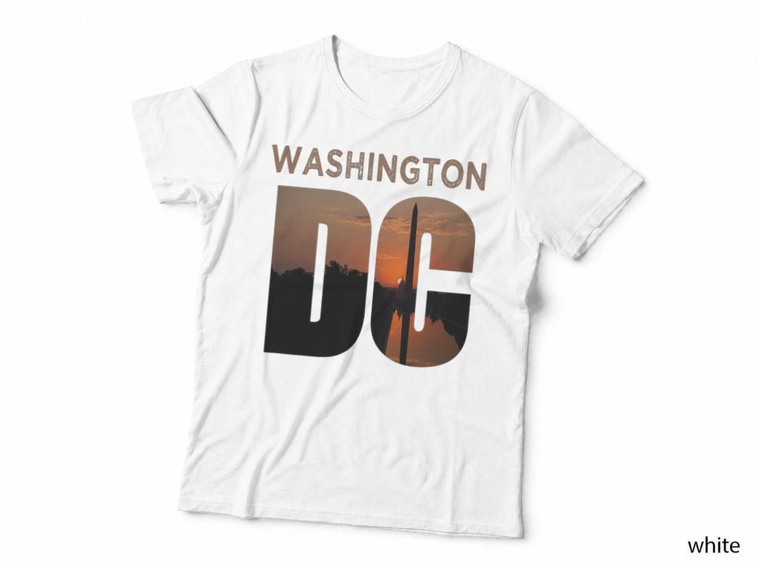 Washington DC Monument Skyline Art Vacation Souvenir Gift T-Shirt