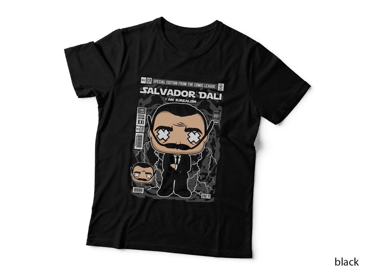 Salvador Dali T-Shirt, Surreal Art, Comic League