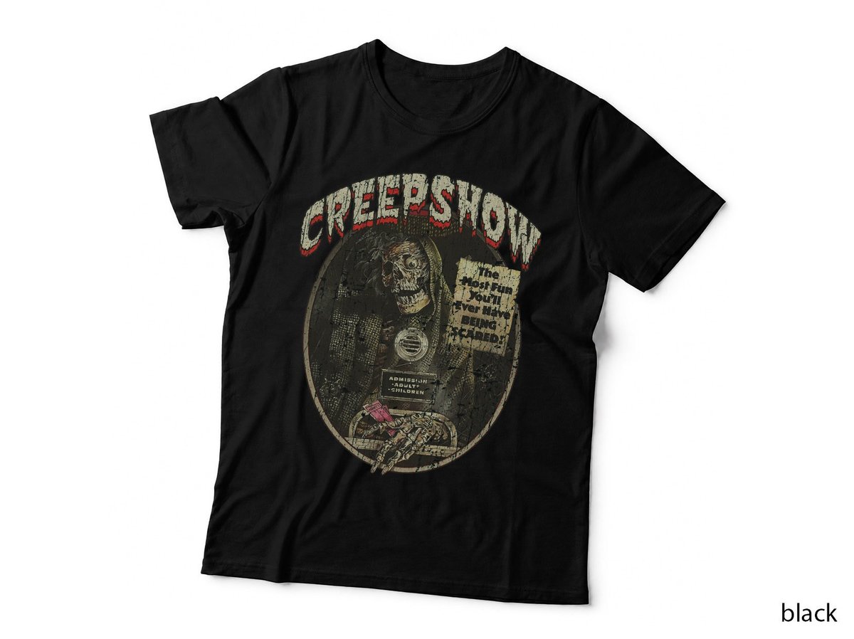 Creepshow T-Shirt, Retro Horror Movie Poster, Halloween Skeleton Fan