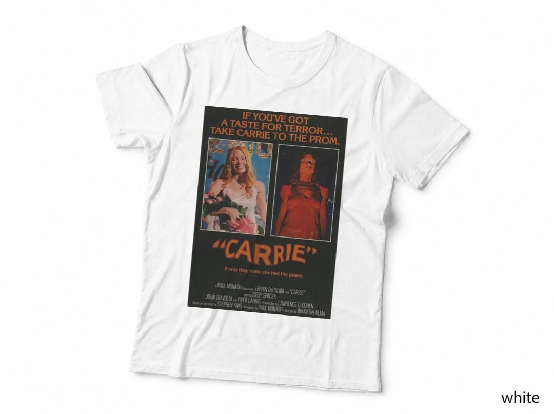 Carrie 1976 Prom T-Shirt, Retro Horror Movie, Halloween Costume
