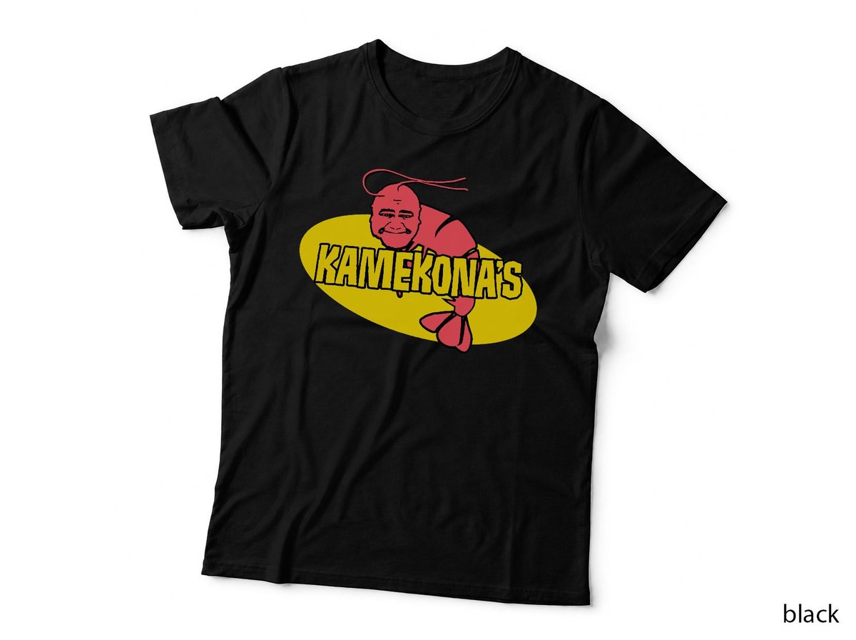 Kamekona's Shrimp T-Shirt, Retro 80s Foodie, Fun Foodie Apparel