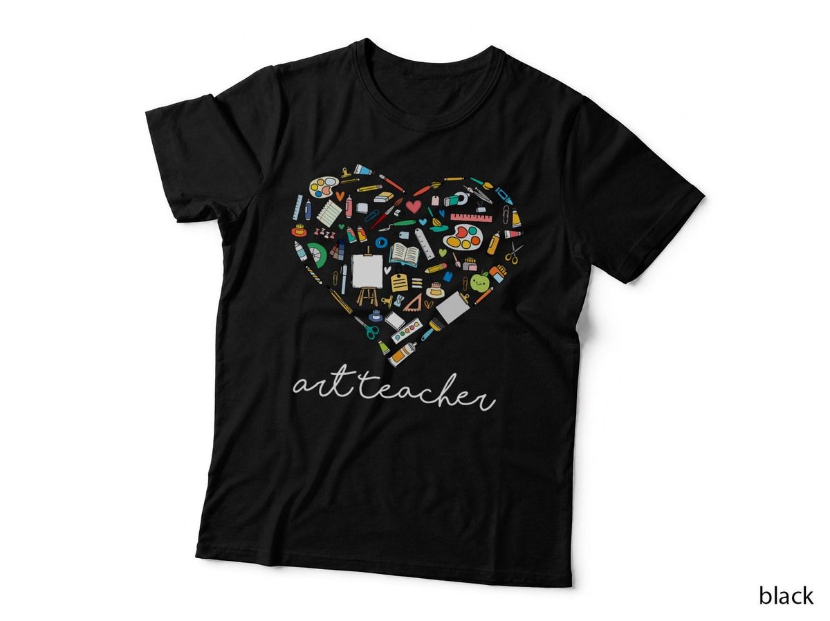 Love Art Teacher Teacherlife Valentine's Day Outfits T-Shirt