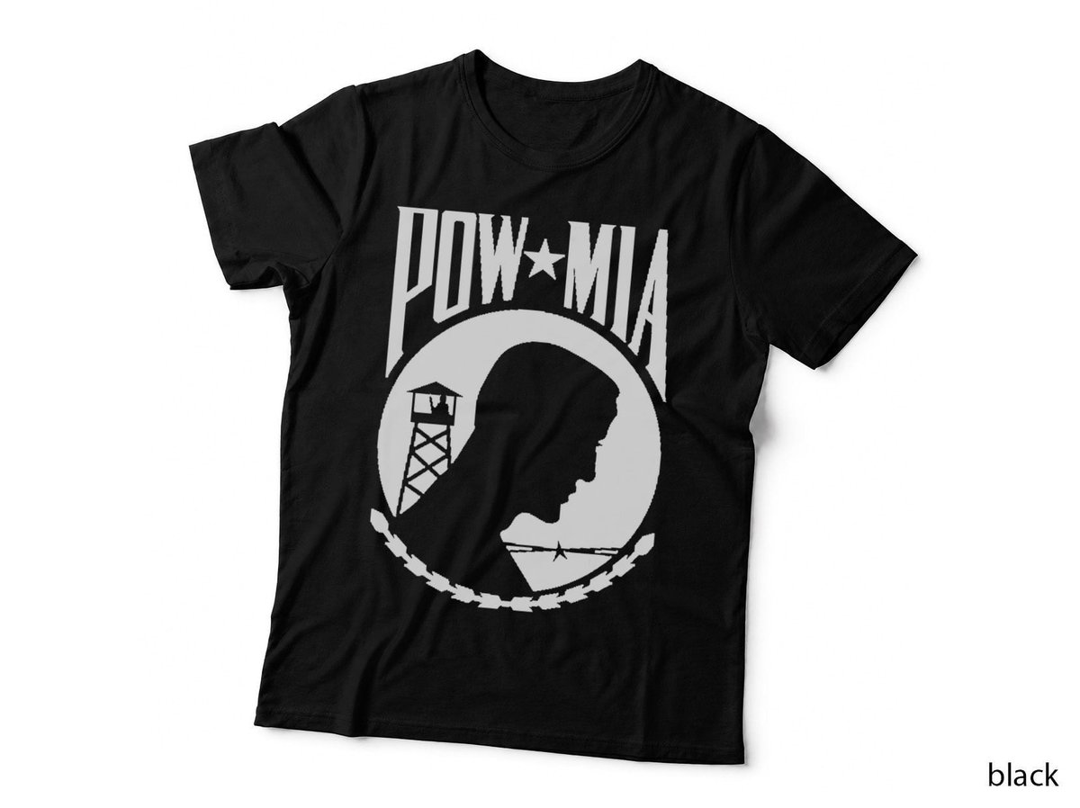 POWMIA Prisoner of War Missing in Action T-Shirt, Patriotic, Military Pride