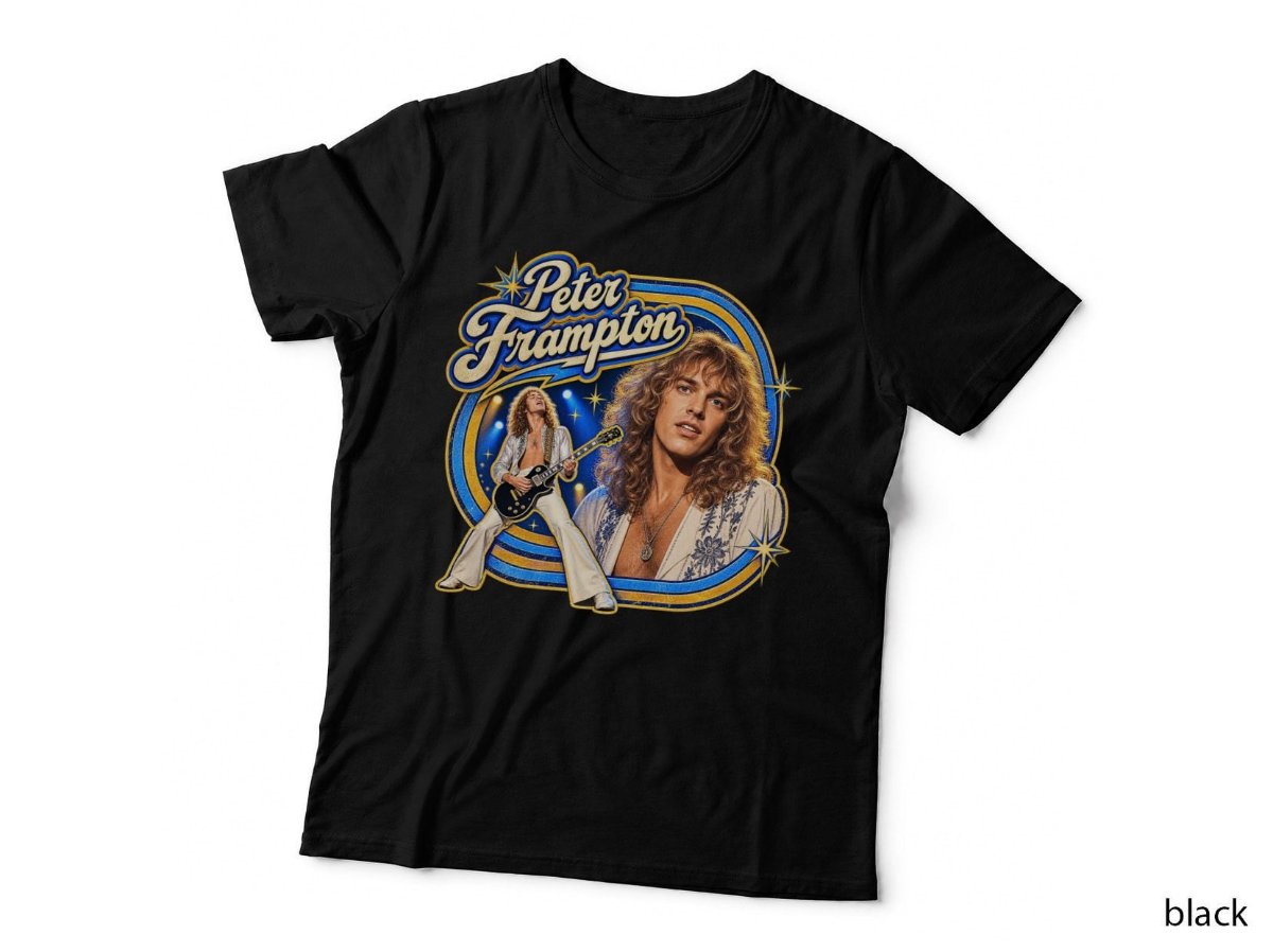 Peter Frampton Rock Guitar T-Shirt, Vintage Concert Music Band Hoodie