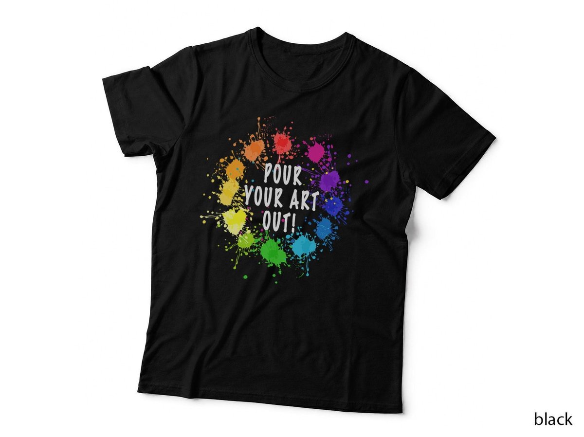 Acrylic Paint Pouring Artist Fluid Art Painter Color Wheel T-Shirt