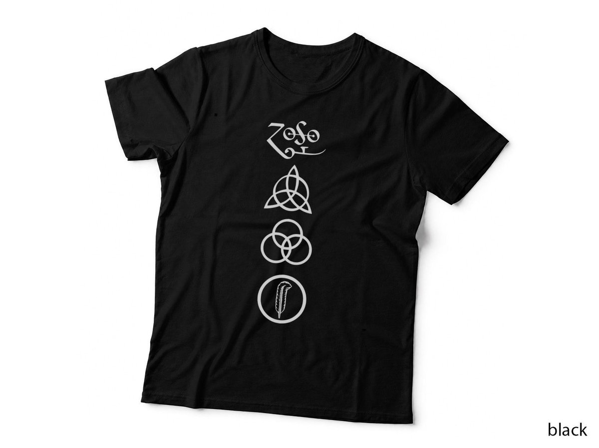 Zoso Led Zeppelin Tribute T-Shirt, Mystic Symbol, Rock Band Fan